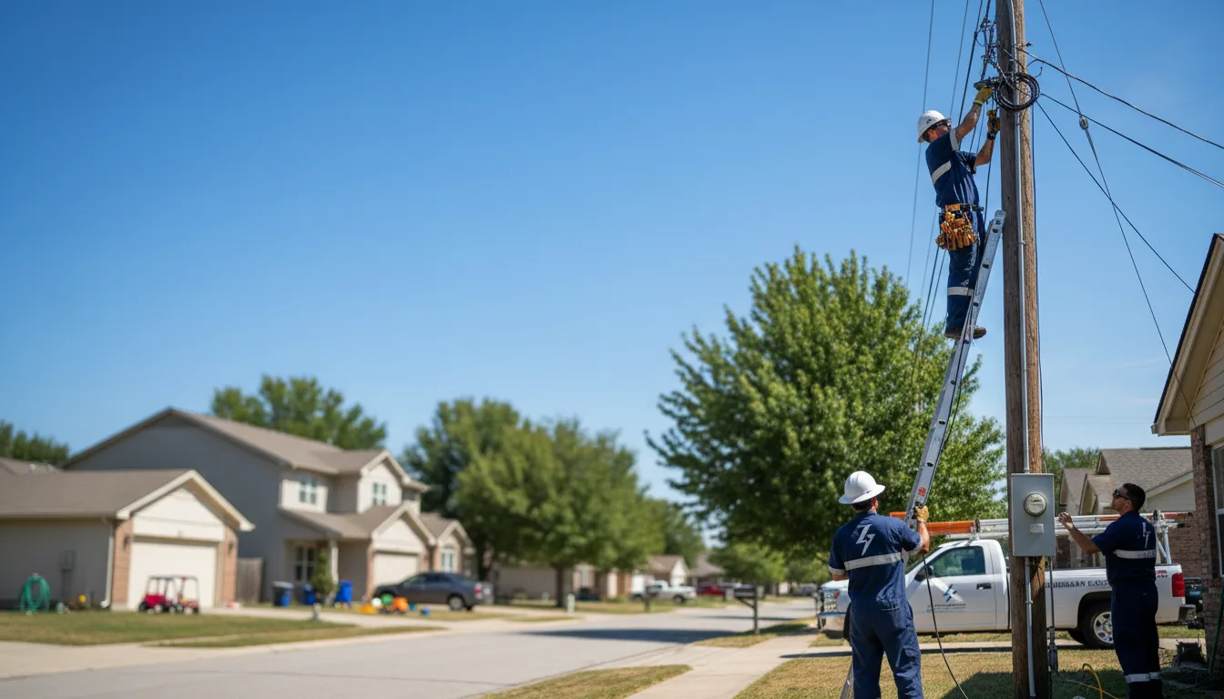 Residential electrician providing installation services in Mchenry, MS